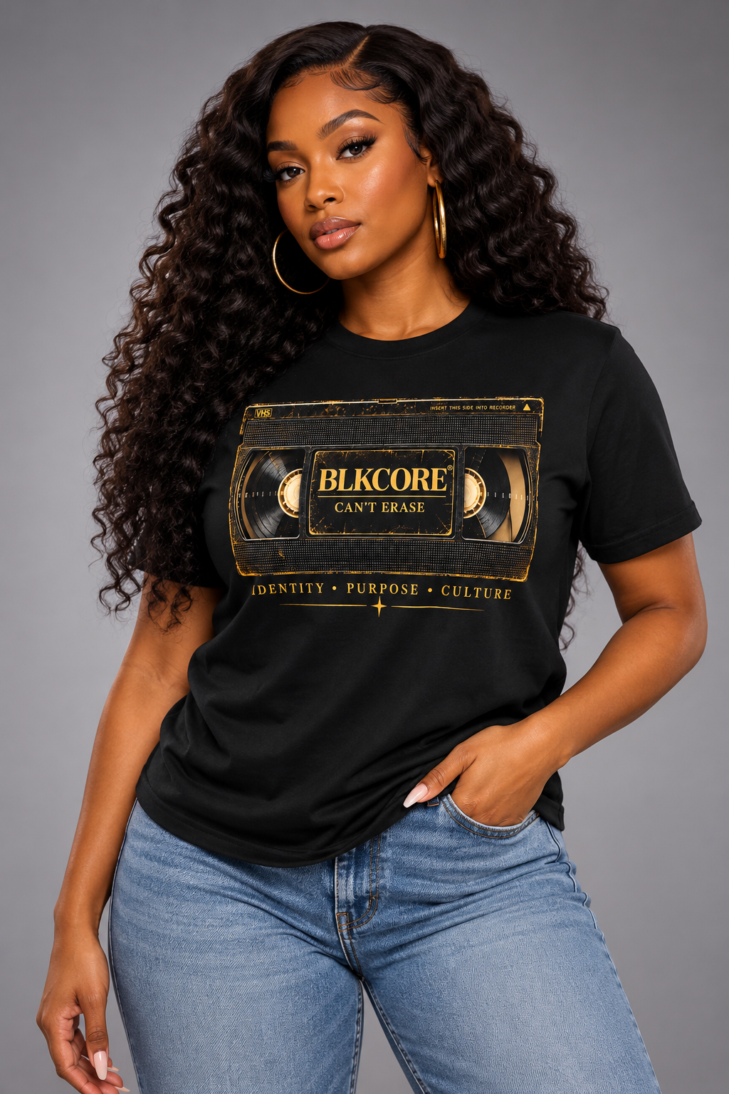 BLKCORE™ Can’t Erase VHS Statement Tee