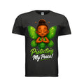 The Butta-Fly’s Zen Protecting My Peace adult graphic T-shirt with green wings and peaceful pose