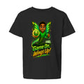 The Butta-Fly’s Aiyden Game On Wings Up adult graphic T-shirt with green wings Flutterball and goal