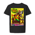 The Butta-Fly’s Fresh Prince of Flutterland kids graphic tee featuring two butterfly characters in a colorful retro inspired room
