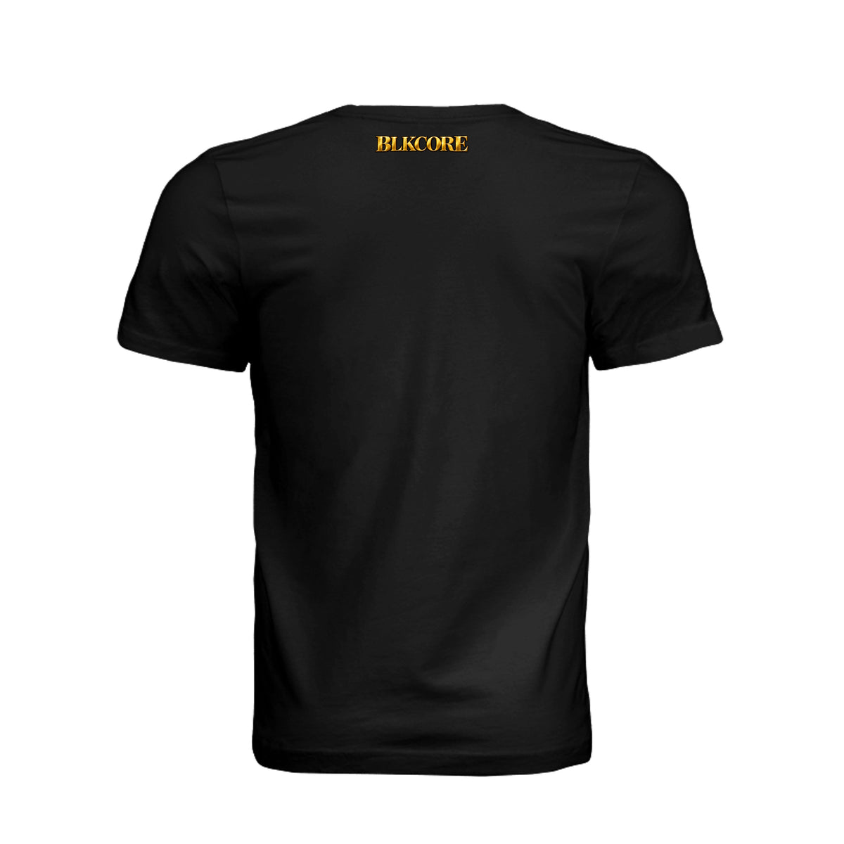 Black BLKCORE Can't Erase VHS graphic T-shirt with gold retro cassette design